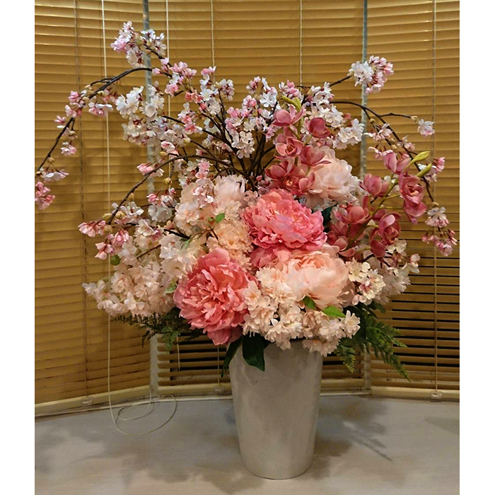 2026年4月「春爛漫のピンクアレンジ（桜、芍薬、蘭、他）」